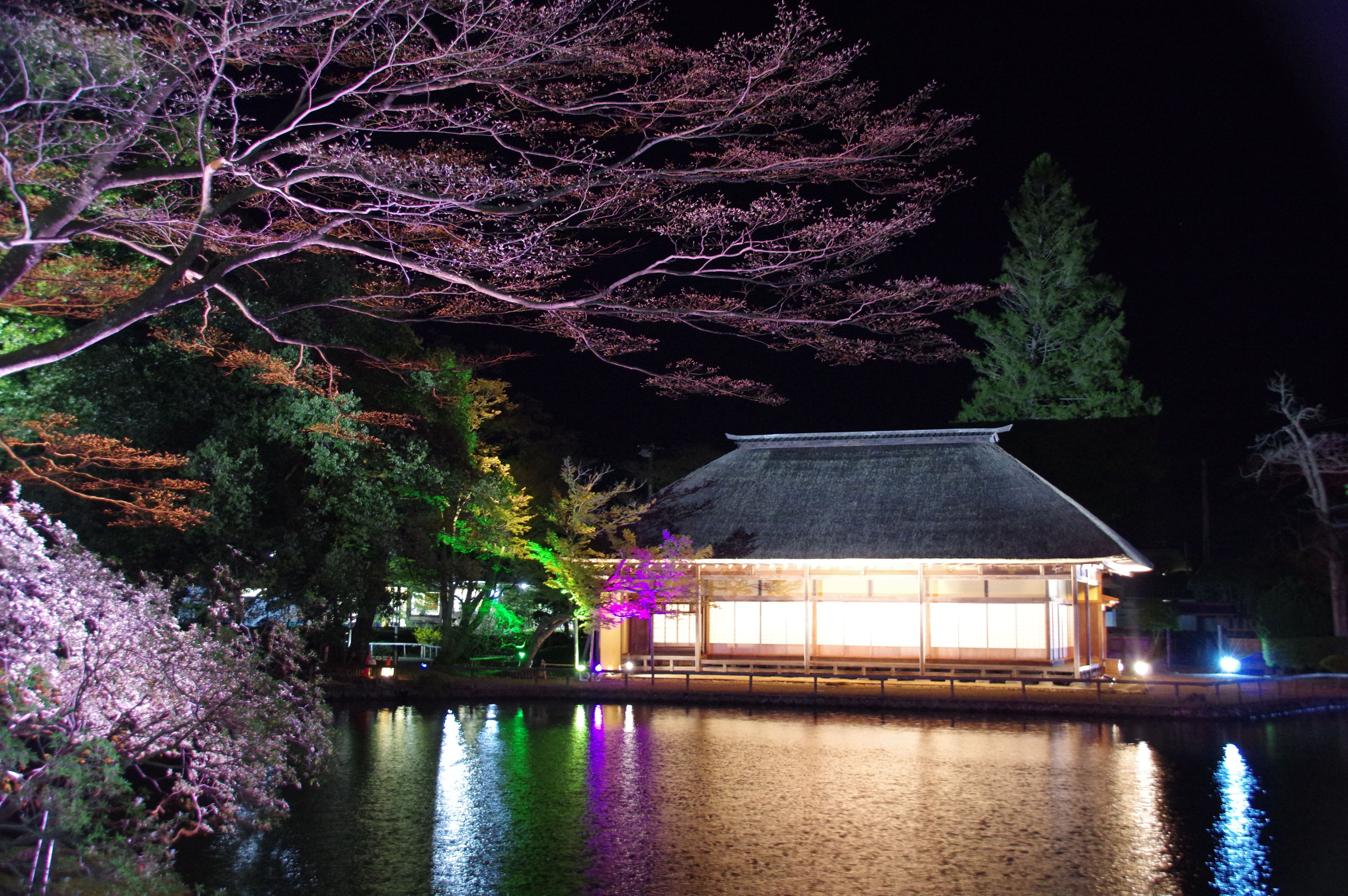 No.130128 旧有備館および庭園（ライトアップ）